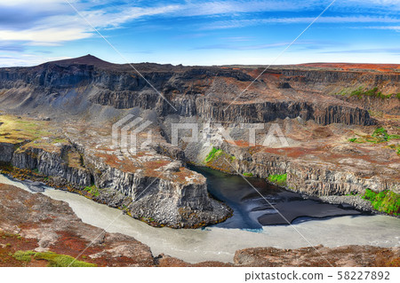 Fantastic view of canyon near waterfall Fantastic view of canyon near waterfall 58227892