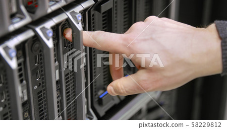 IT consultant power on a blade server in datacenter IT consultant power on a blade server in datacenter 58229812