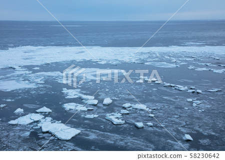 Drift ice in the Sea of Okhotsk Drift ice in the Sea of Okhotsk 58230642