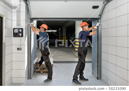 Lifting gates of the garage. Lifting gates of the garage. 58231090