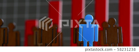 Little plastic blue toy figure stand out Little plastic blue toy figure stand out 58231238
