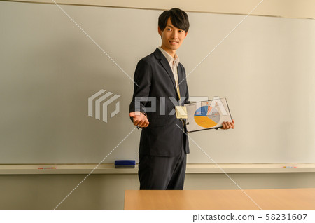 Business man, presentation, presentation Business man, presentation, presentation 58231607