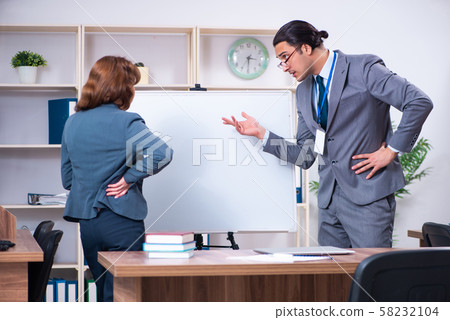Man and woman in business meeting concept Man and woman in business meeting concept 58232104
