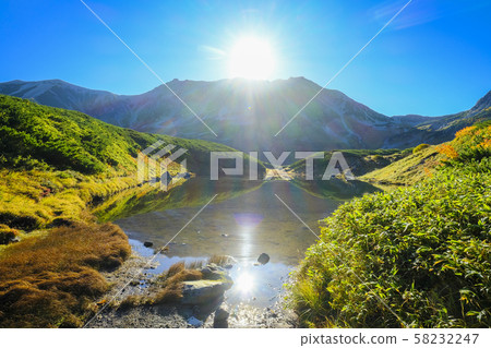 Sunrise and Midoriga Pond 58232247