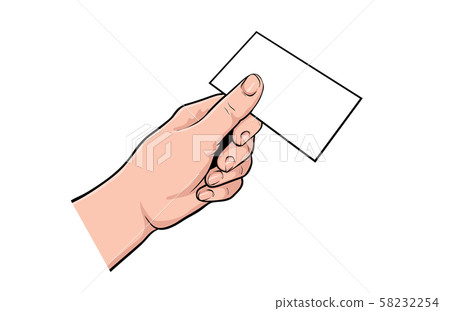 Hand gesture comic book pop art isolated 58232254