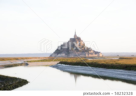 Early morning world heritage, Mont Saint Michel 58232328