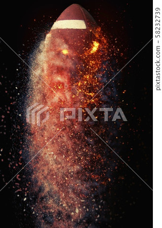 Rising abstract rugby ball Rising abstract rugby ball 58232739