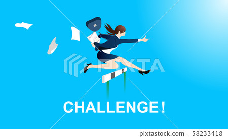 跳過障礙女子插圖 58233418