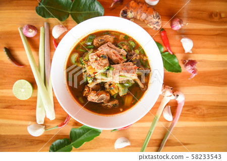Pork rib curry spicy soup / pork bone with hot and 58233543
