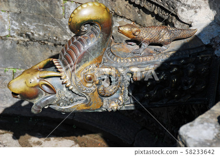 Nepal Bhaktapur King's Bath Sundari Chalk Golden Faucet Nepal Bhaktapur King's Bath Sundari Chalk Golden Faucet 58233642