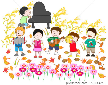Autumn music presentation - Stock Illustration [58233749] - PIXTA
