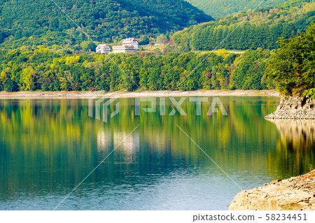 Autumn Ashoro Lake, Honbetsu and Ashoro Town 58234451