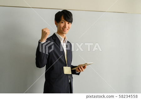 Guts posing businessman 58234558