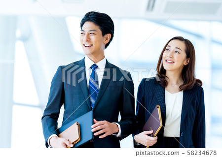 Business image Male employee Female employee 58234678