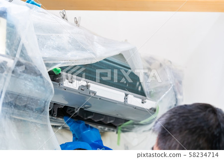 Air Conditioner Air Conditioner Air Conditioner Air Conditioner Cleaning House Cleaning Dirty Cooler Filter Cleaning 58234714