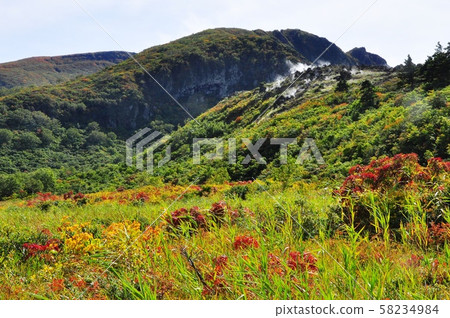栗駒國家紀念地、栗駒山遺跡、紅葉、蒸汽山 栗駒國家紀念地、栗駒山遺跡、紅葉、蒸汽山 58234984