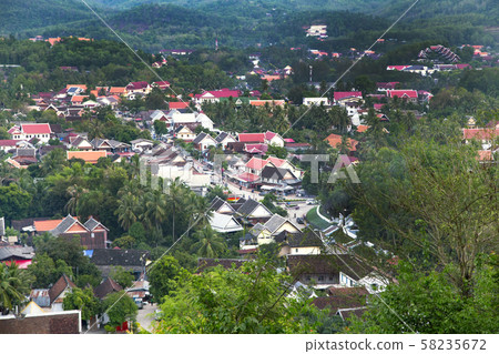 Luang Prabang Landscape seen from Phousi Hill 58235672
