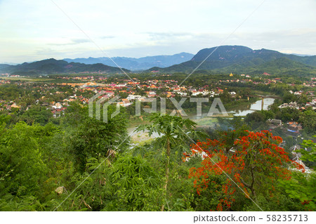 Luang Prabang Landscape seen from Phousi Hill 58235713