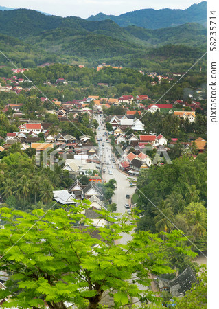 Luang Prabang Landscape seen from Phousi Hill 58235714