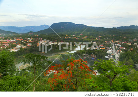 Luang Prabang Landscape seen from Phousi Hill Luang Prabang Landscape seen from Phousi Hill 58235715