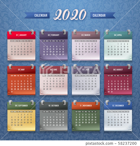 Calendar Template 2020 58237200