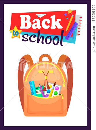 Colored School Backpack Back to School 58239102