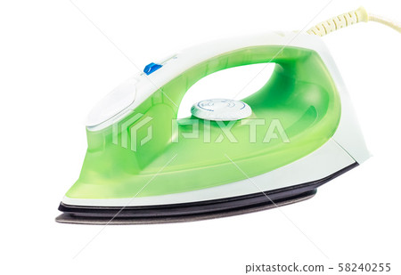 Steam iron green isolated Steam iron green isolated 58240255
