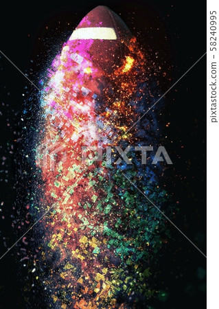 Rising abstract rugby ball - Stock Illustration [58240995] - PIXTA