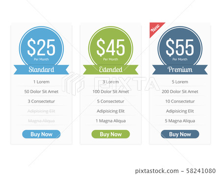 Pricing Table 58241080