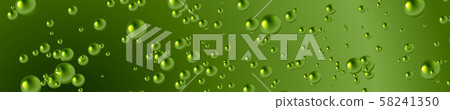 Green 3d water drops abstract vector banner design Green 3d water drops abstract vector banner design 58241350