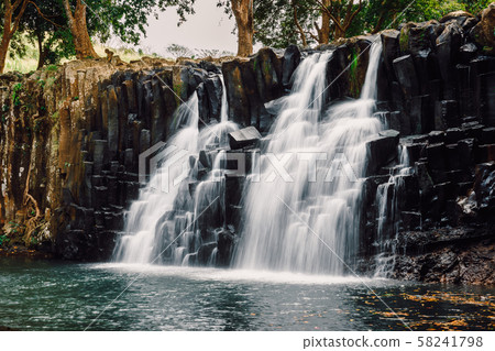 Rochester Falls. Cascade waterfall in Mauritius 58241798