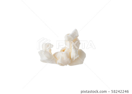 Close up Popcorn isolated on white background with space Close up Popcorn isolated on white background with space 58242246