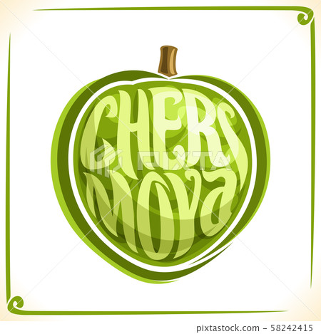 Vector logo for Cherimoya Fruit 58242415