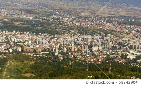 scenic view over macedonians capitol skopje 58242904