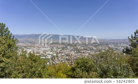 scenic view over macedonians capitol skopje scenic view over macedonians capitol skopje 58242905