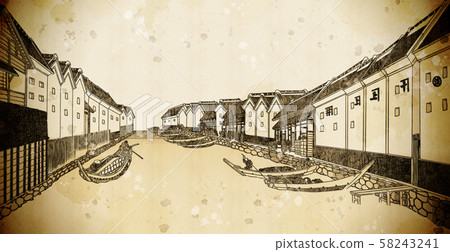 Ukiyoe waterway 3 vintage 58243241
