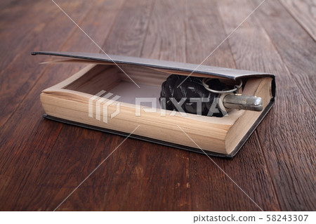 hand grenade hidden in a book hand grenade hidden in a book 58243307