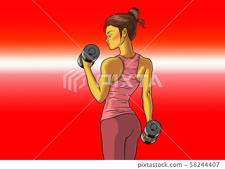 Cross training instructor woman 58244407