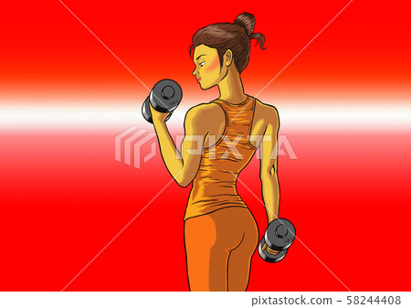 Cross training instructor woman Cross training instructor woman 58244408