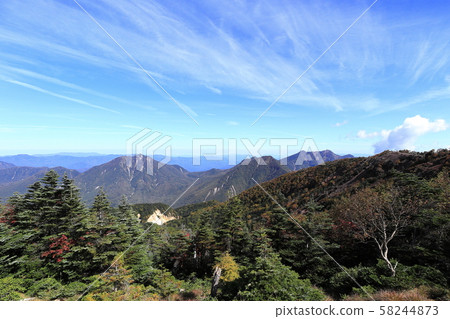 View of Mt. Taro and Daimanako from the mountain top 58244873
