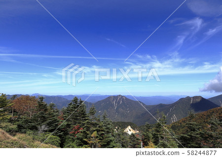 View of Mt. Taro and Daimanako from the mountain top View of Mt. Taro and Daimanako from the mountain top 58244877