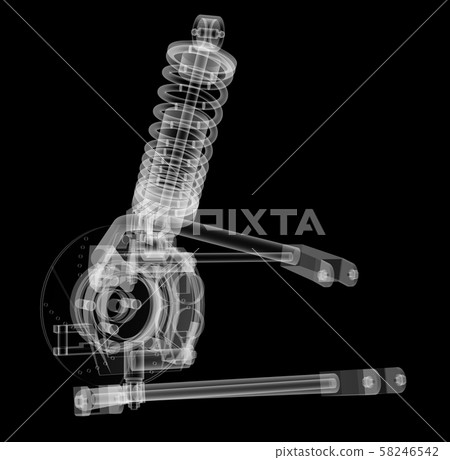 X-ray Car suspension and brake disk X-ray Car suspension and brake disk 58246542