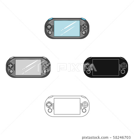 Game console single icon in cartoon,black,black,outline style for design.Car maintenance station 58246703