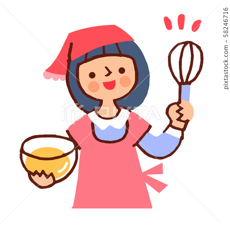 Girl cooking 58246716