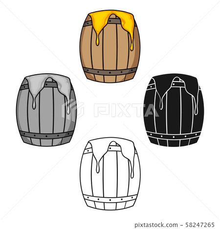 Barrel of honey icon in cartoon,black style isolated on white background. Apairy symbol stock vector Barrel of honey icon in cartoon,black style isolated on white background. Apairy symbol stock vector 58247265