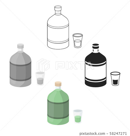 Absinthe icon in cartoon,black style isolated on white background. Alcohol symbol stock vector Absinthe icon in cartoon,black style isolated on white background. Alcohol symbol stock vector 58247271