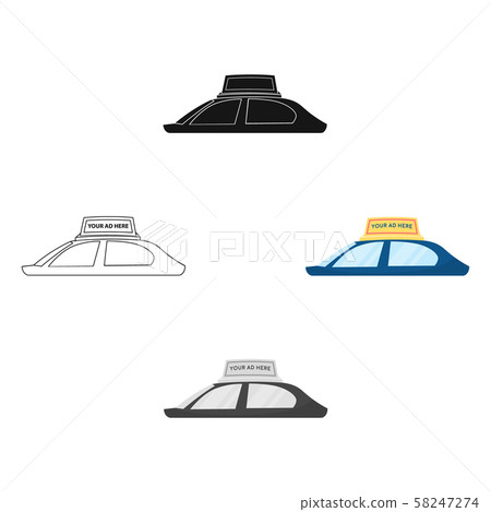 Transport advertising icon in cartoon,black style isolated on white background. Advertising symbol Transport advertising icon in cartoon,black style isolated on white background. Advertising symbol 58247274