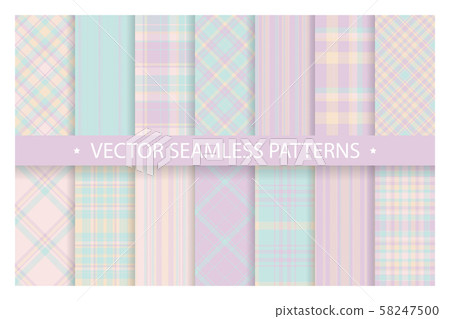 Tartan set pattern seamless plaid vector. 58247500