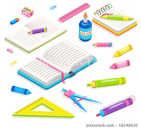Office Accessory, School Supplies, Chancery Vector Office Accessory, School Supplies, Chancery Vector 58248420