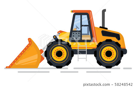 Bulldozer Or Excavator Machinery For Building Stock Illustration 58248542 Pixta